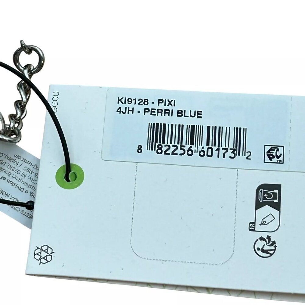 Kipling Pixi Nylon Bifold Wallet Snap Closure Card Slots Zip Pocket Perri Blue - Picture 11 of 11